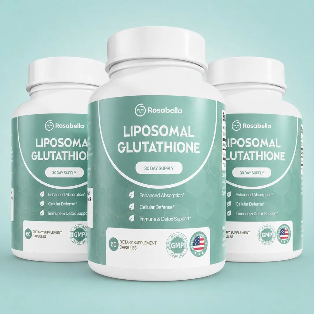 2-Piece Set Liposomal Glutathione Capsules – Skin Glow, Immune & Detox Support (60 Count) - Rosabella
