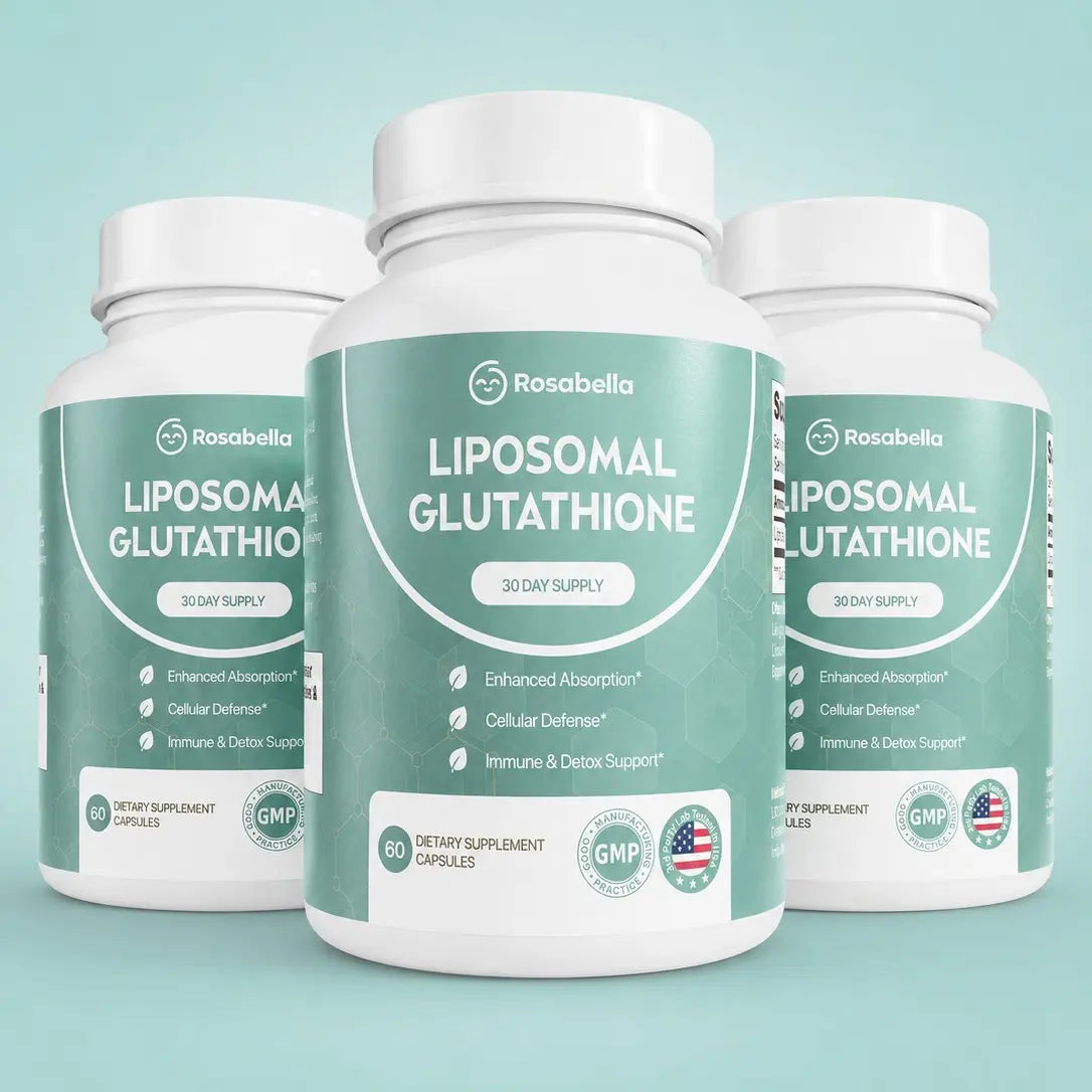 2-Piece Set Liposomal Glutathione Capsules – Skin Glow, Immune & Detox Support (60 Count) - Rosabella
