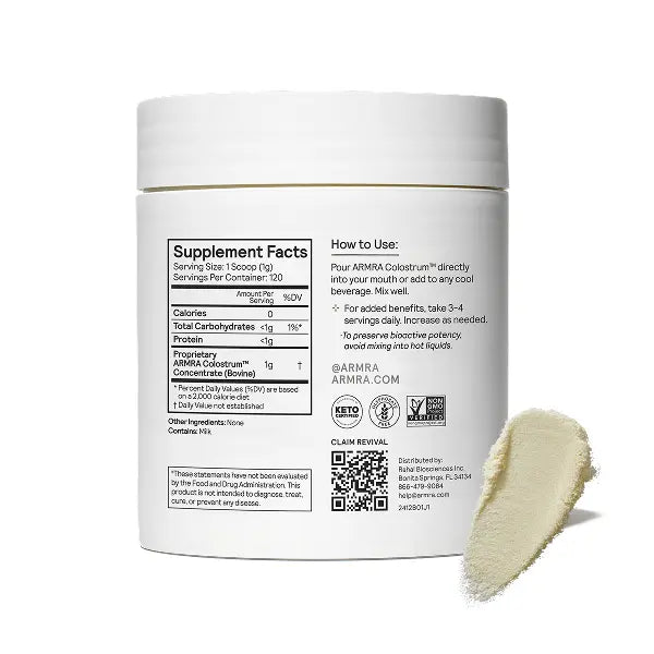 2-Piece Set ARMRA Colostrum Unflavored Jar