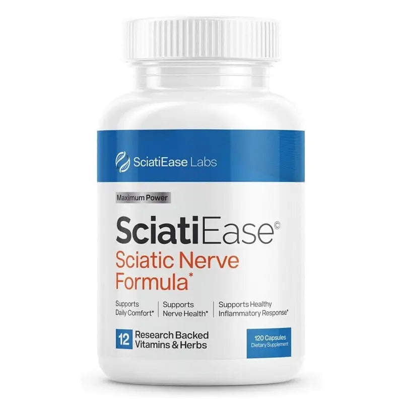 2-Piece Set Sciatic Nerve Support Supplement – Extra Strength Formula with B Vitamins, Turmeric & Herbal Extracts – 120 Capsules for Sciatica Relief, Nerve Health & Leg Discomfort