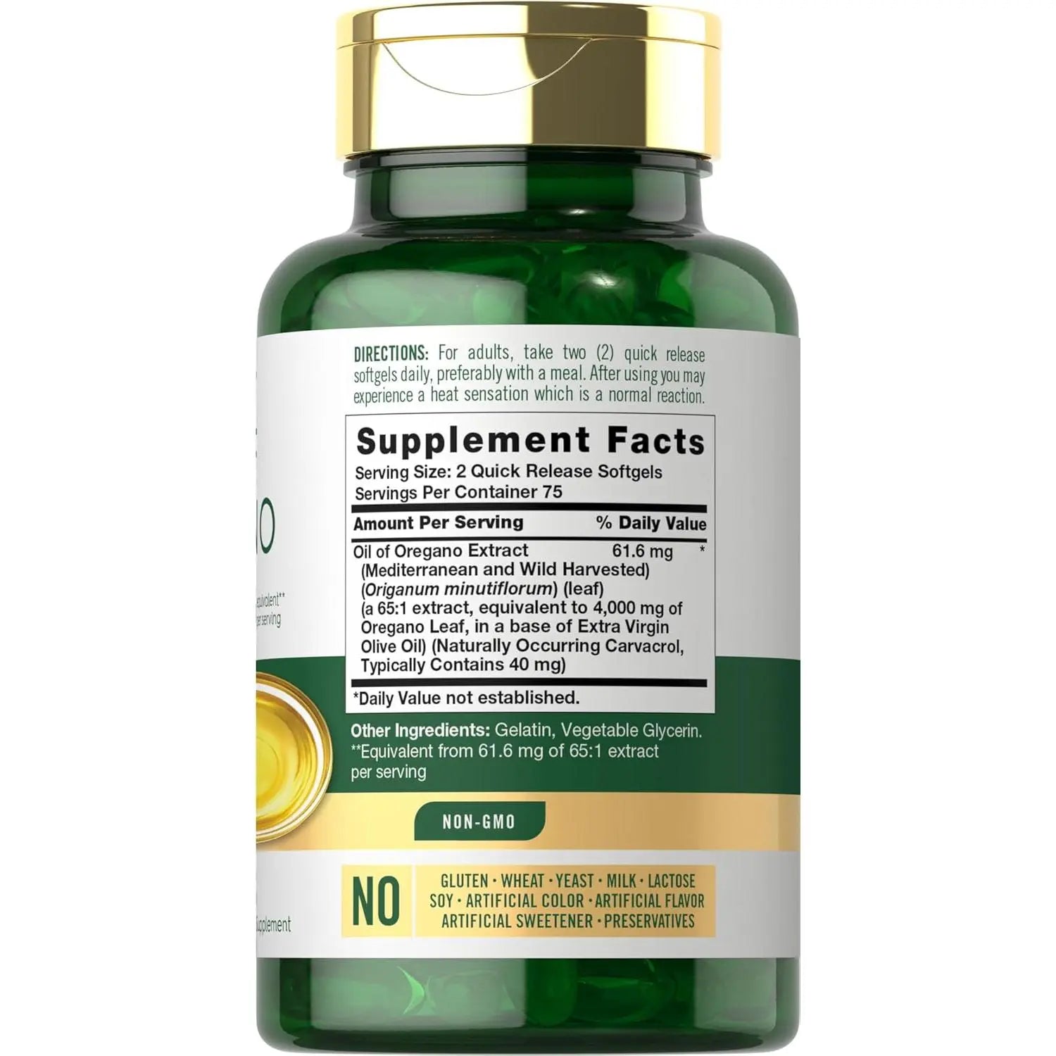 2-Piece Set Carlyle Oregano Oil 4000Mg Supplement | 150 Softgel Capsules | Contains Carvacrol | Non-Gmo & Gluten Free Formula Carlyle