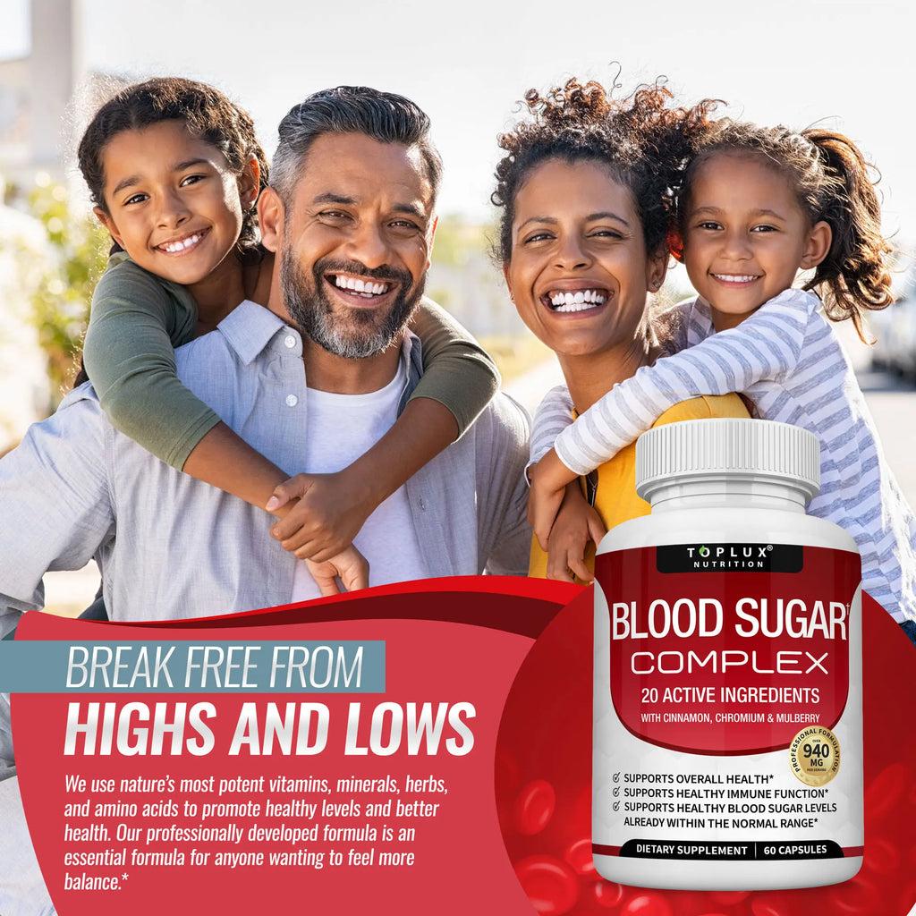 2-Piece Set Blood Sugar Complex 20 Vitamins & Minerals Support Overall Health